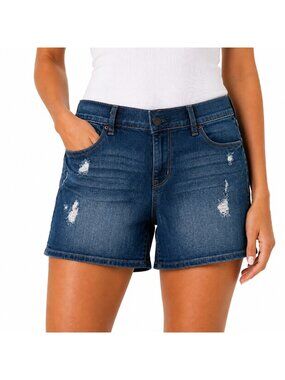 Old Navy Boyfriend Denim Blue Distressed Jean Shorts - Size 12